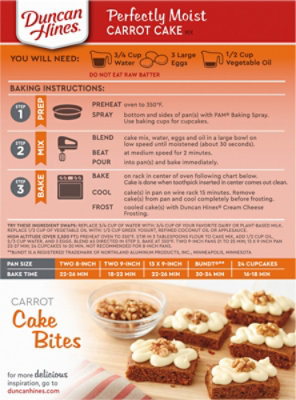 Duncan Hines Signature Perfectly Moist Carrot Cake Mix - 15.25 Oz - Image 6