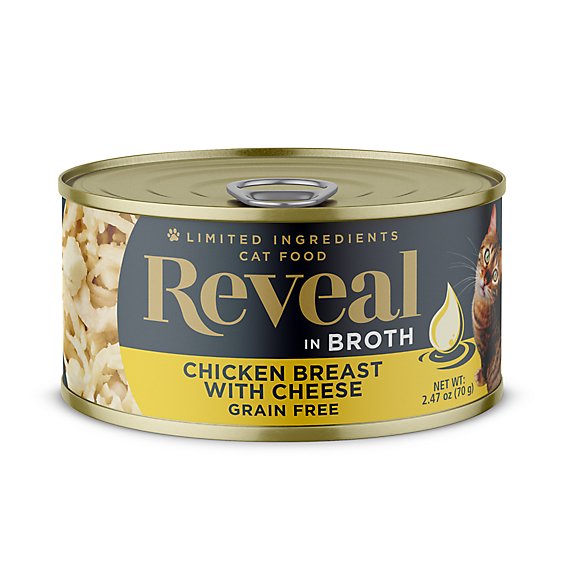 Reveal Cat Food Grain Free Chicken Breast With Cheese In A Natural Broth - 2.47 Oz