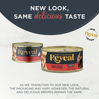 Reveal Cat Food Grain Free Tuna Fillet With Crab Wet In A Natural Broth - 2.47 Oz - Image 3