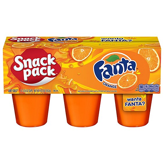 Fanta Juicy Gels Orange Snack Pack - 6-3.25 Fl. Oz.