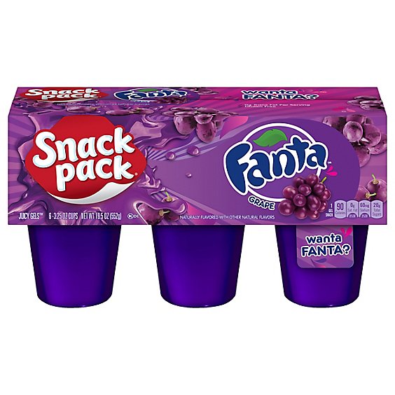 Fanta Juicy Gels Grape Snack Pack - 6-3.25 Fl. Oz.