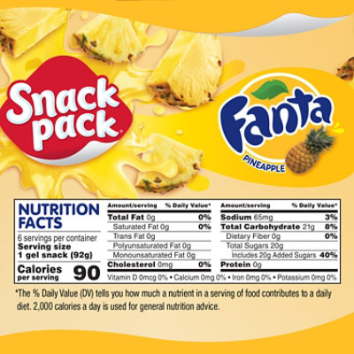 Snack Pack Gels Pineapple Fanta - 19.5 Oz - Image 2