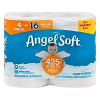 Angel Soft Toilet Paper Base 4 Mega Rolls - 181.13 Sq. Ft. - Image 3