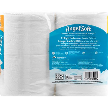 Angel Soft Toilet Paper Base 4 Mega Rolls - 181.13 Sq. Ft. - Image 4