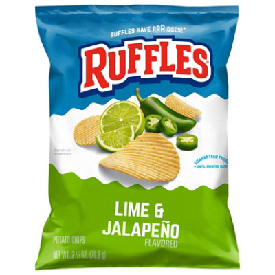Ruffles Lime & Jalapeno Flavored Potato Chips - 2.5 Oz