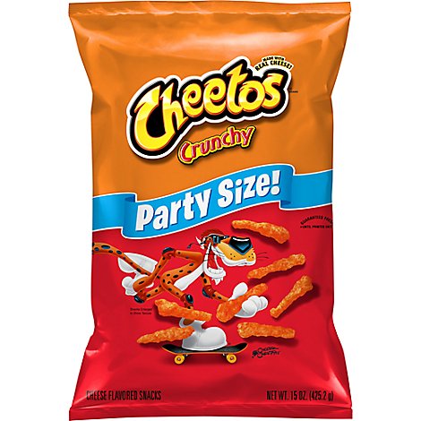CHEETOS Snacks Cheese Flavored Crunchy Party Size - 15 Oz