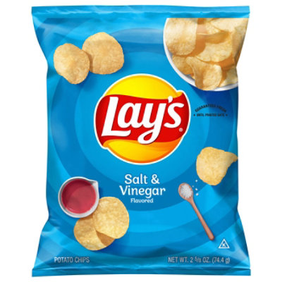 Lays Salt & Vinegar Potato Chips - 2.625 Oz - Carrs