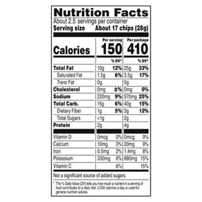 Lays Salt & Vinegar Potato Chips - 2.625 Oz - Image 3