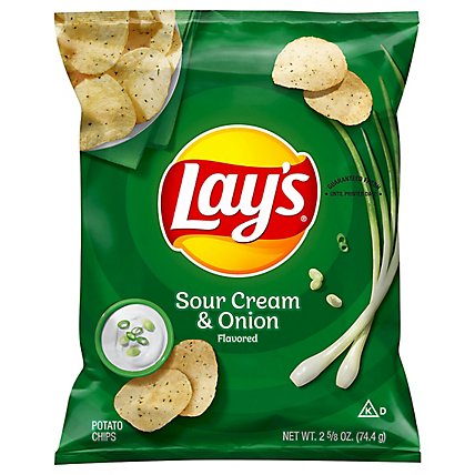 LAYS Sour Cream Onion Potato Chips - 2.625 Oz - Image 3