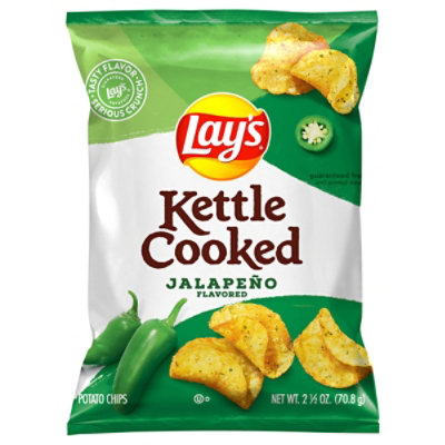 Lays Kettle Cooked Jalapeno Chips - 2.5 Oz - Kings Food Markets