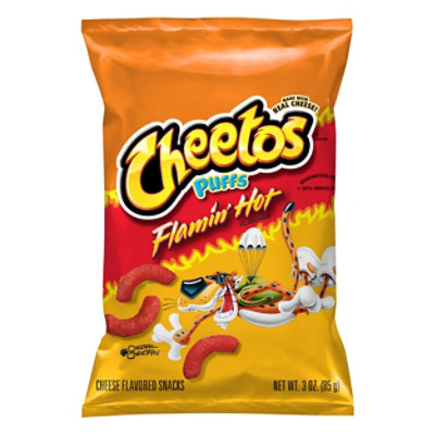 CHEETOS Snacks Cheese Puffs Flamin Hot - 3 Oz