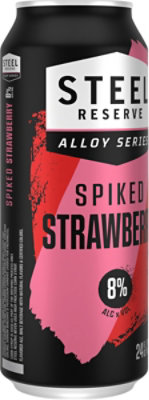 Steel Reserve Spiked Strawberry Beer Flavored Malt Beverage 8% ABV Can - 24 Fl. Oz. - Image 6