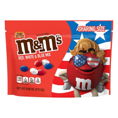 M&M'S Candies Chocolate Red White & Blue Mix Patriotic Hazelnut Spread  Sharing Size - 8.3 Oz - Jewel-Osco