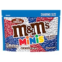 M&Ms Minis Candies Chocolate Red White & Blue Mix Patriotic Milk Chocolate Sharing Size - 10.1 Oz - Image 1
