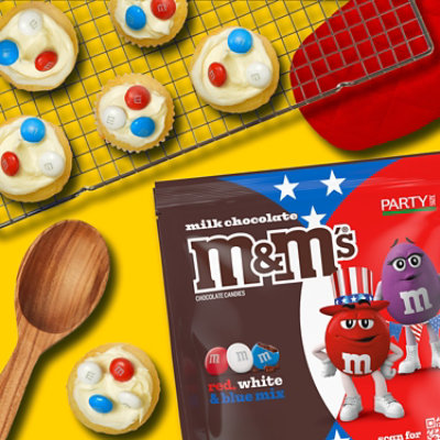 M&M'S Candies Chocolate Red White & Blue Mix Patriotic Milk Chocolate Party Size - 38 Oz - Image 4