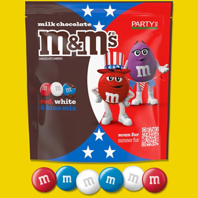 M&M'S Candies Chocolate Red White & Blue Mix Patriotic Milk Chocolate Party Size - 38 Oz - Image 3