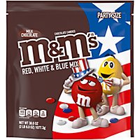 M&M'S Candies Chocolate Red White & Blue Mix Patriotic Milk Chocolate Party Size - 38 Oz - Image 1