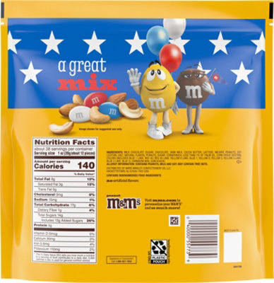 M&M'S Candies Chocolate Red White & Blue Mix Patriotic Peanut Party Size - 38 Oz - Image 6