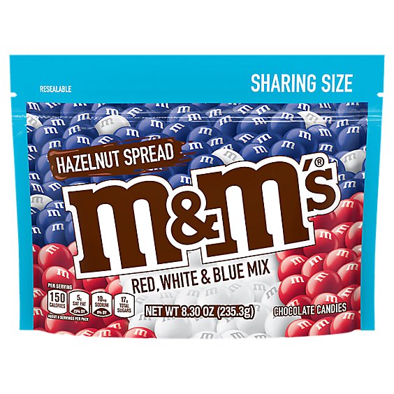 Patriotic M&M's Milk Chocolate Bulk Candy 