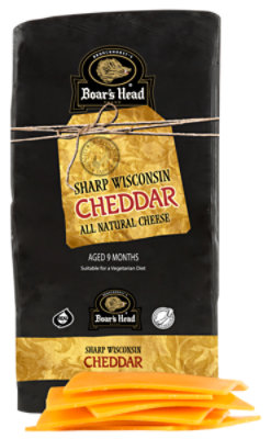 Boars Head Cheese Wisconsin Cheddar Yellow Sharp - Case - Image 1