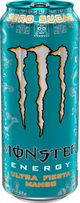 Monster Energy Ultra Fiesta Mango Sugar Free Energy Drink - 16 Fl. Oz. - Image 2