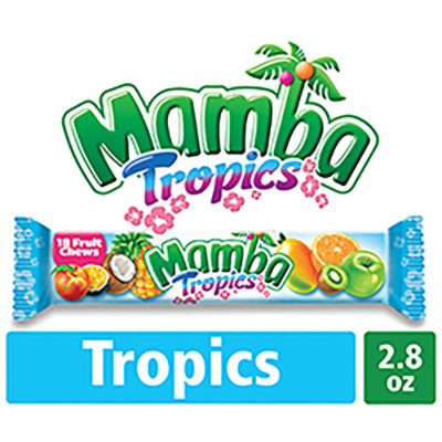 Mamba Tropics Fruit Chews Candy - 18 Count - Image 1