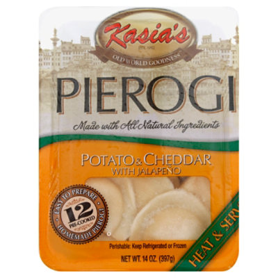 Kasias Potato & Cheddar With Jalapeno Pierogis - 14 Oz - Image 1