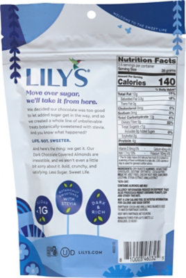 Lilys Sweets Almonds Dark Chocolate - 3.5 Oz - Image 6