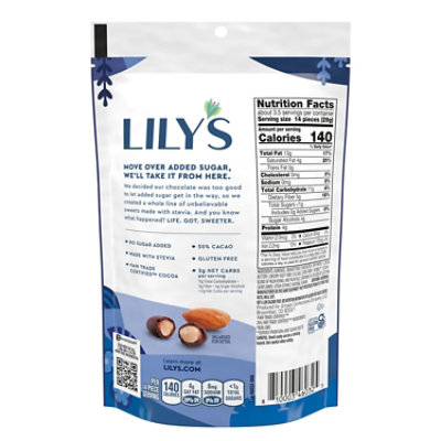 Lilys Sweets Almonds Dark Chocolate - 3.5 Oz - Image 2