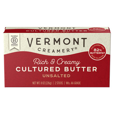 Vermont Creamery Cultured Butter Sticks Unsalted 2 Count - 8 Oz - Image 1