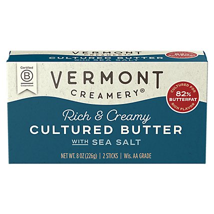 Vermont Creamery Cultured Butter Sticks Sea Salt 2 Count - 8 Oz - Image 2