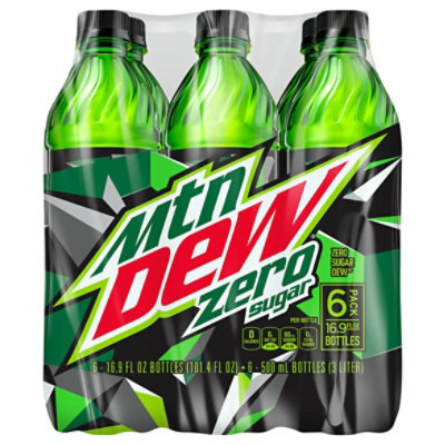 Mountain Dew Soda Zero Sugar - 6-16.9 Fl. Oz.