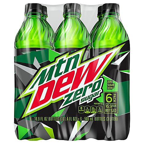 Mountain Dew Soda Zero Sugar - 6-16.9 Fl. Oz.
