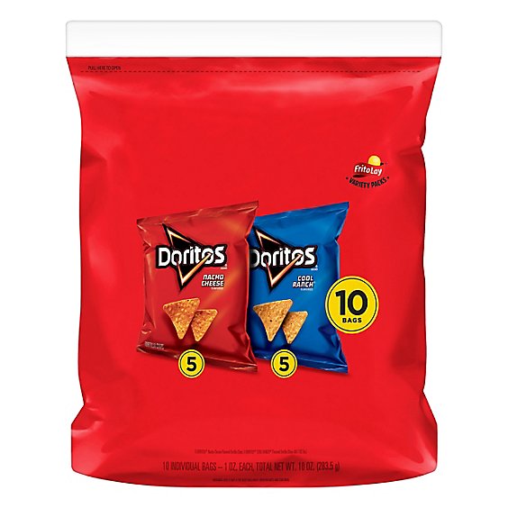 DORITOS Tortilla Chips Variety Pack - 10 Oz