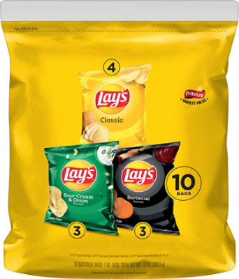 Lays Potato Chips Variety Pack 10 Count - 10 Oz - Image 1