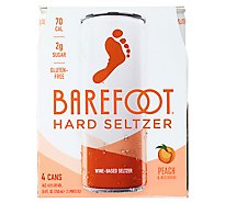 Barefoot Seltzer Hard Wine Based Peach & Nectarine Gluten Free Pack - 4-8.4 Fl. Oz.