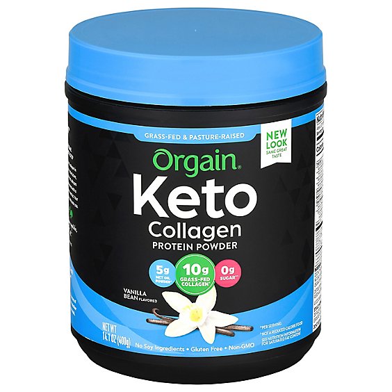 Orgain Keto Protein Powder Ketogenic Collagen With Mct Oil Vanilla - 0.88 Lb