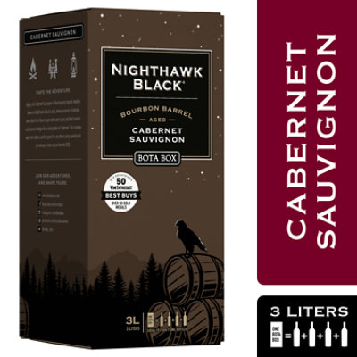 Bota Box Nighthawk Black Bourbon Barrel Cabernet Sauvignon Red Wine - 3 ...