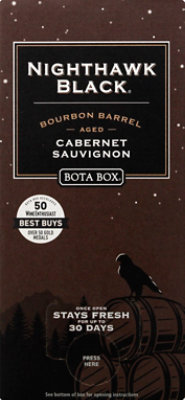 Bota Box Nighthawk Black Bourbon Barrel Cabernet Sauvignon Red Wine - 3 Liter - Image 8