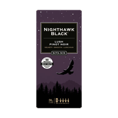 Bota Box Nighthawk Black Lush Pinot Noir Red Wine - 3 Liter - Image 2