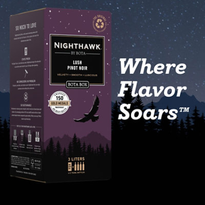 Bota Box Nighthawk Black Lush Pinot Noir Red Wine - 3 Liter - Image 3