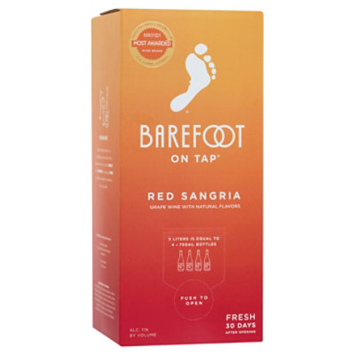 Barefoot On Tap Red Wine Red Sangria Box - 3 Liter