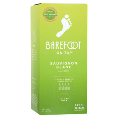 Barefoot On Tap White Wine Sauvignon Blanc Box - 3 Liter - Image 2