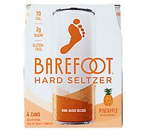 Barefoot Wine Pineapple & Passion Fruit Hard Seltzer Single Serve Cans - 4-250 Ml