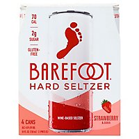 Barefoot Seltzer Hard Wine Based Strawberry & Guava Gluten Free Pack - 4-8.4 Fl. Oz. - Image 1