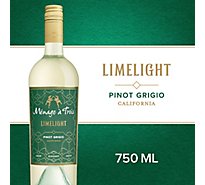Folie A Deux Menage A Trois Limelight Pinot Grigio Wine - 750 Ml