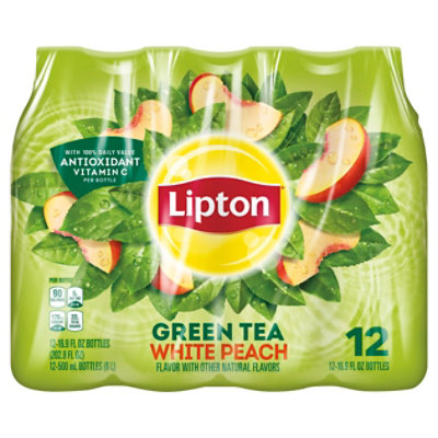 Lipton Green Tea White Peach - 12-16.9Fl. Oz - Image 1