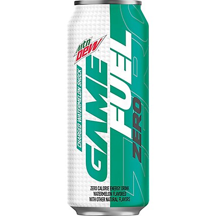 Mtn Dew Amp Energy Drink Game Fuel Zero Charged Watermelon Shock Can - 16 Fl. Oz. - Image 2