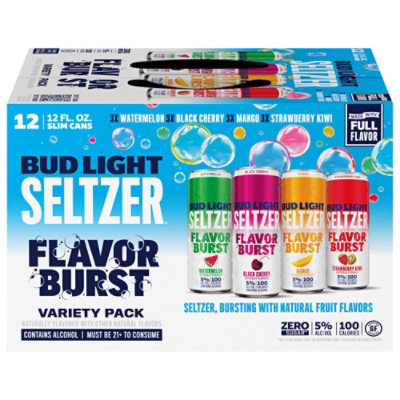 Bud Light Gluten Free Hard Seltzer Variety Pack  In Slim Cans - 12-12 Fl. Oz. - Image 1