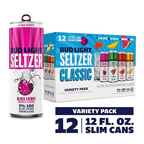 Bud Light Seltzer Gluten Free Variety Pack In Slim Cans - 12-12 Fl. Oz.